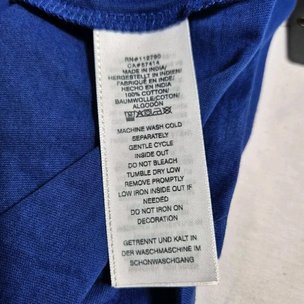 True Religion T-Shirt Mens 2XL Blue  100% Cotton Short Sleeve (44)